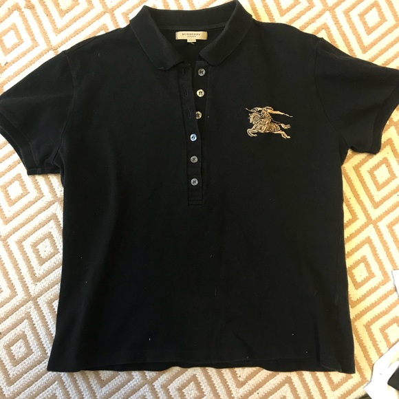 Burberry Tops - Burberry London Black Logo Polo